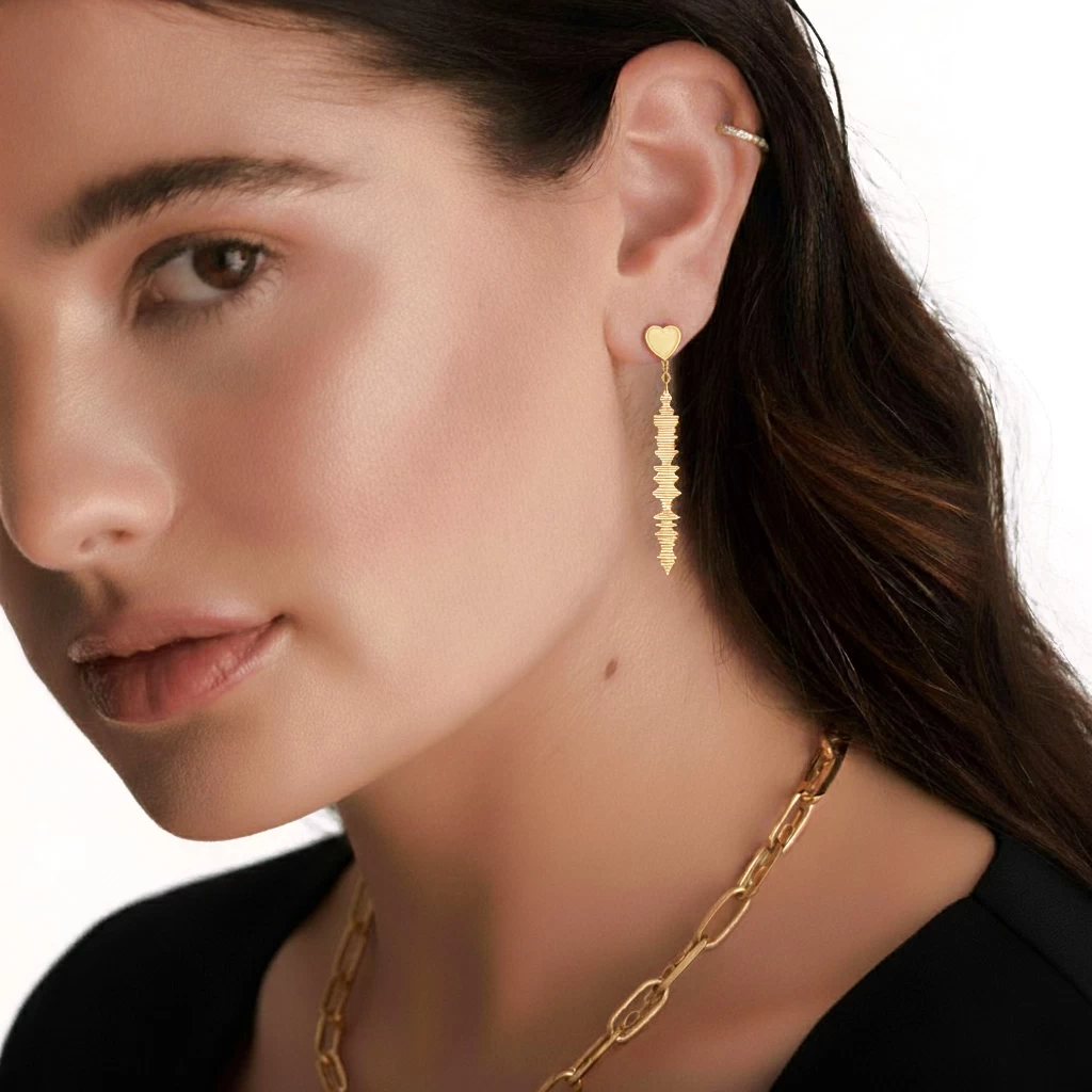 گوشواره فرکانس صوتی مدل قلب من